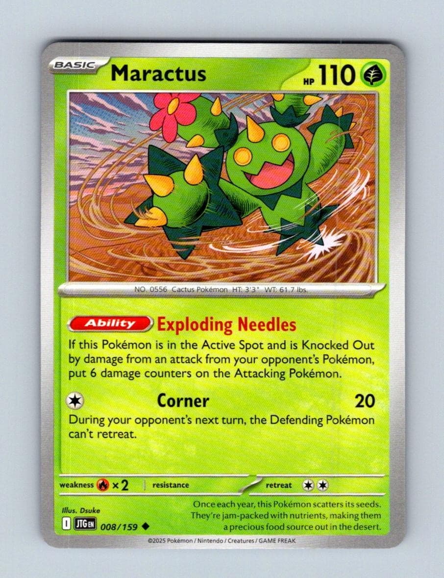 Maractus 008/159 Uncommon Journey Together Pokemon Near Mint
