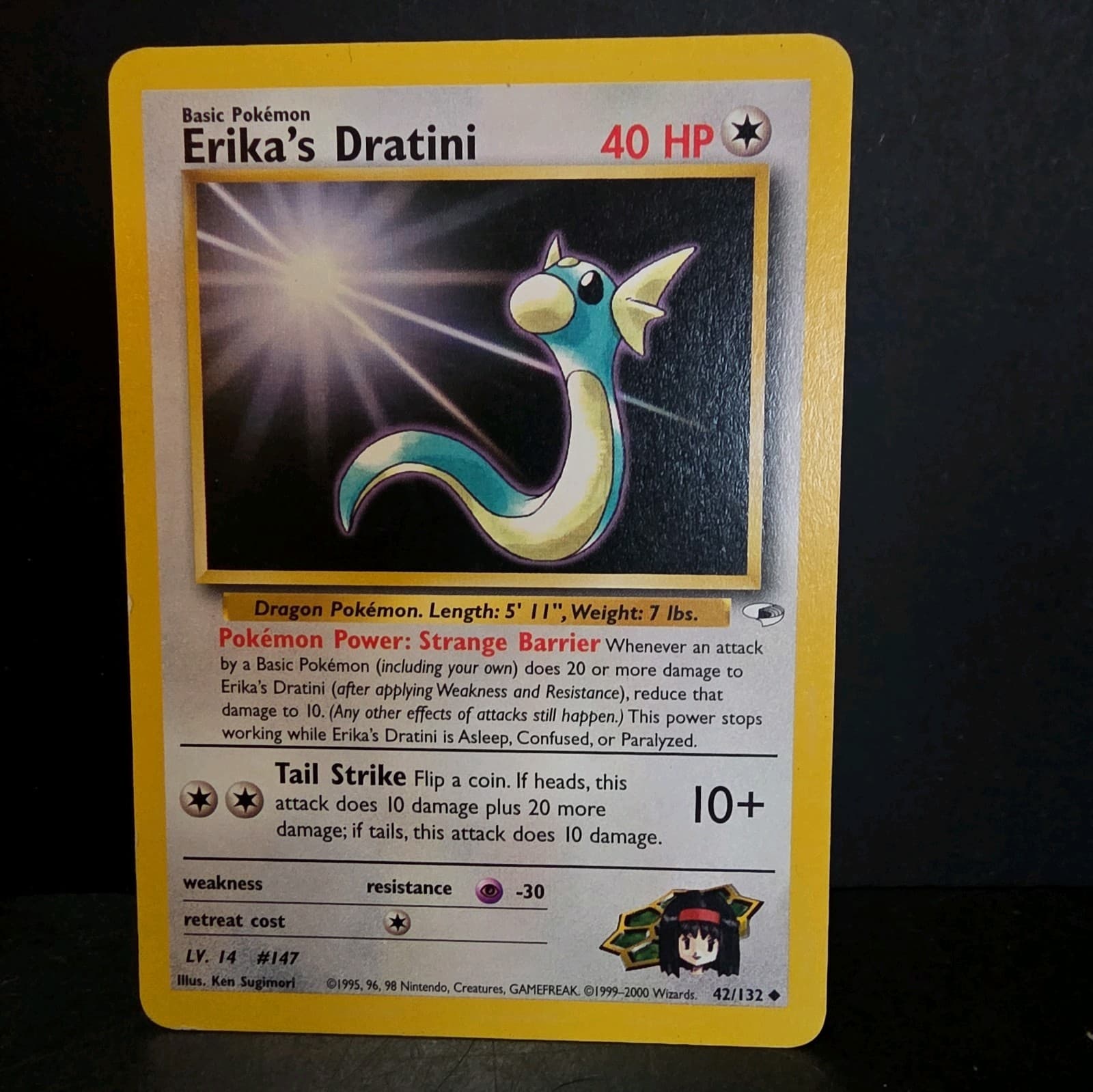 Erika's Dratini 42/132 Unlimited Uncommon Gym Heroes Pokemon Cards