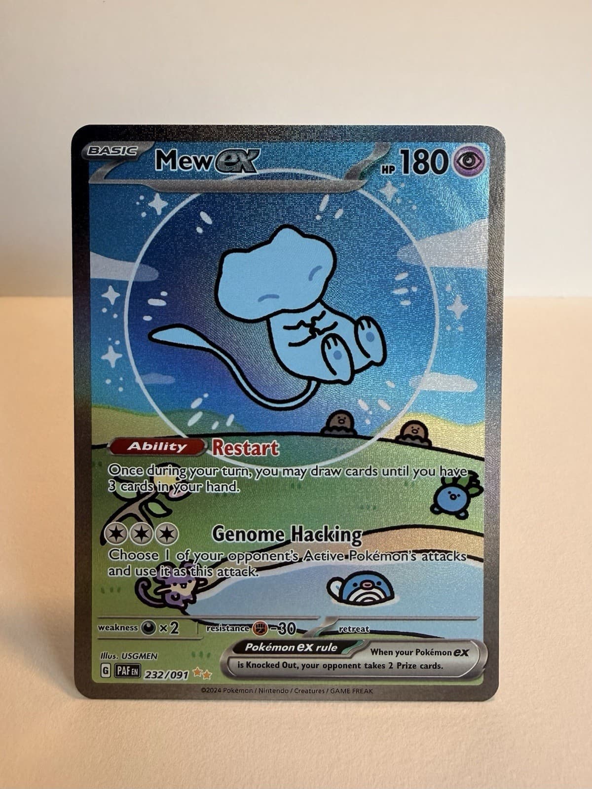 Mew ex 232/091 Pokemon SV: Paldean Fates Special Illustration Rare