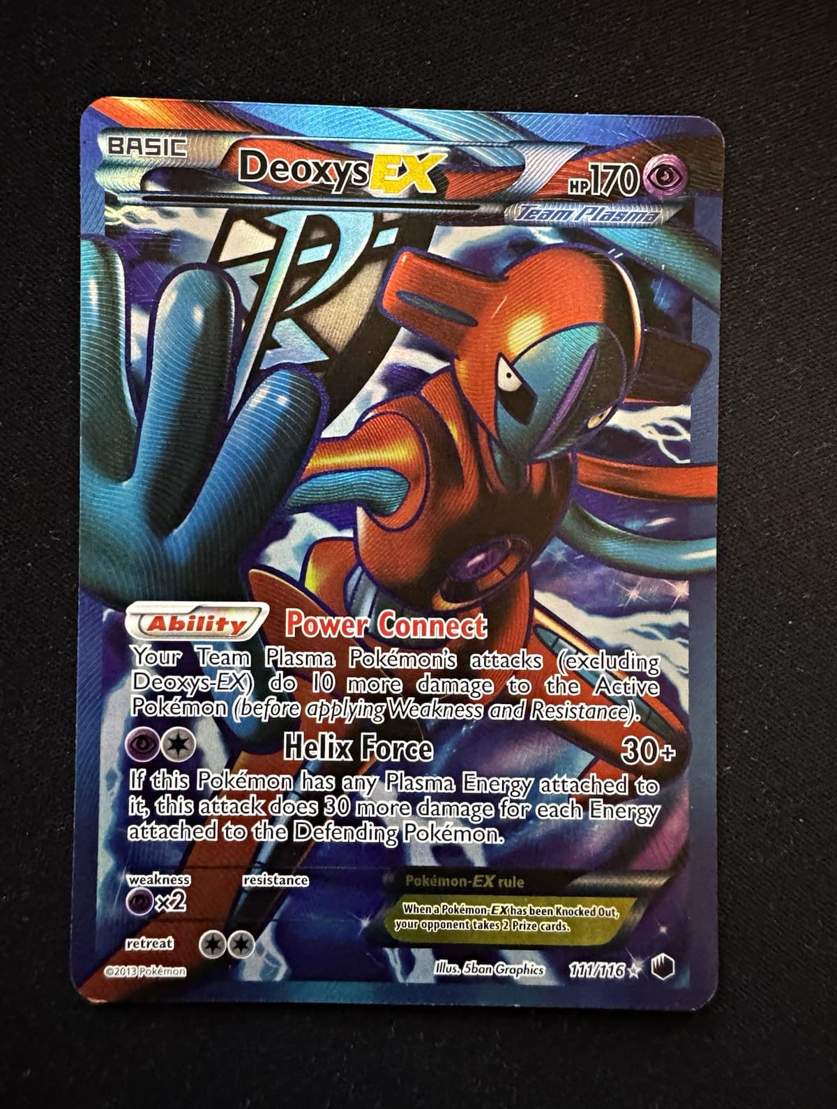 Deoxys EX 111/116 Plasma Freeze Team Plasma Full Art Holo ENG