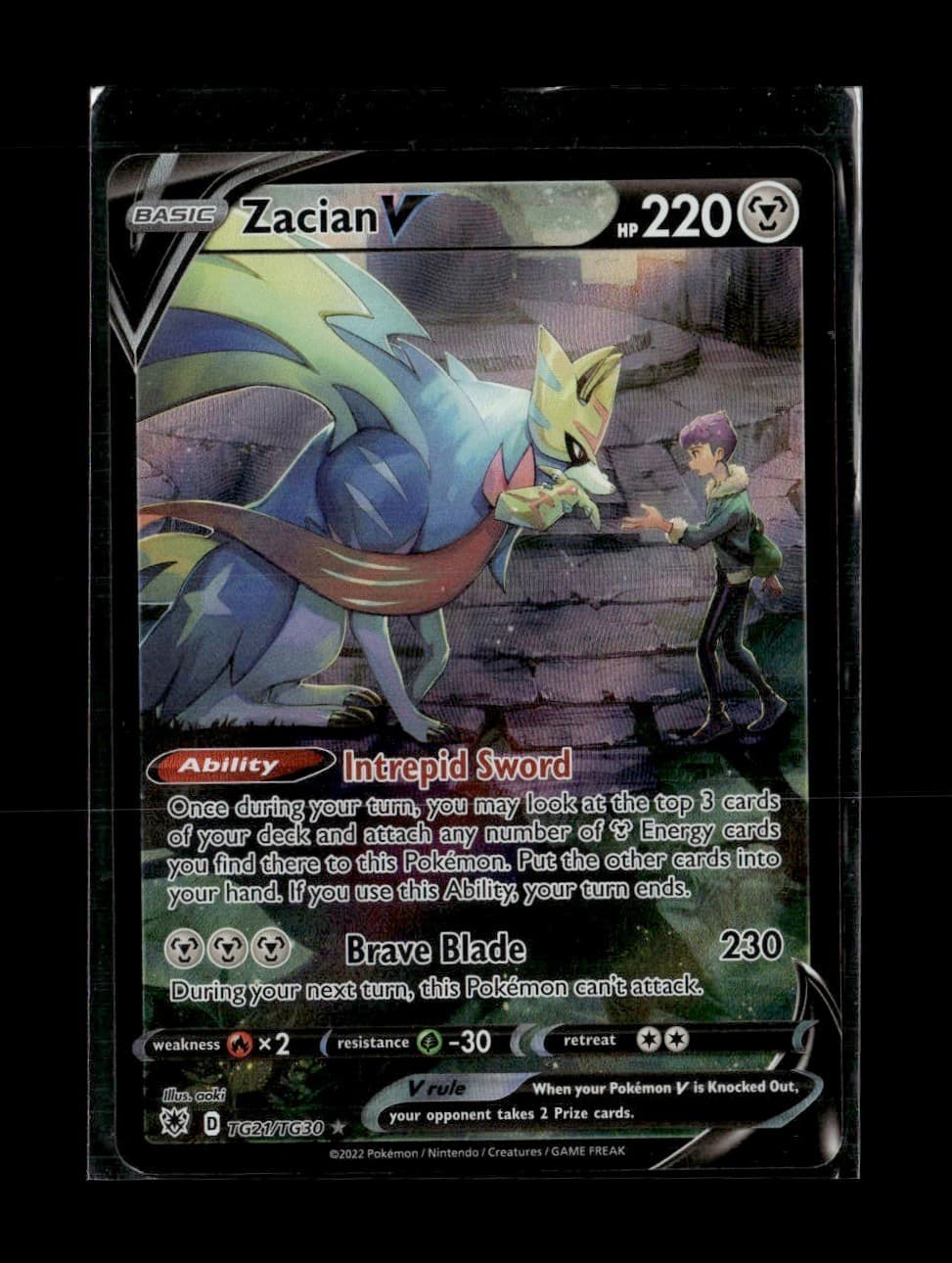 Zacian V TG21/TG30 SWSH10: Astral Radiance Trainer Gallery Ultra Rare Holo Pokem