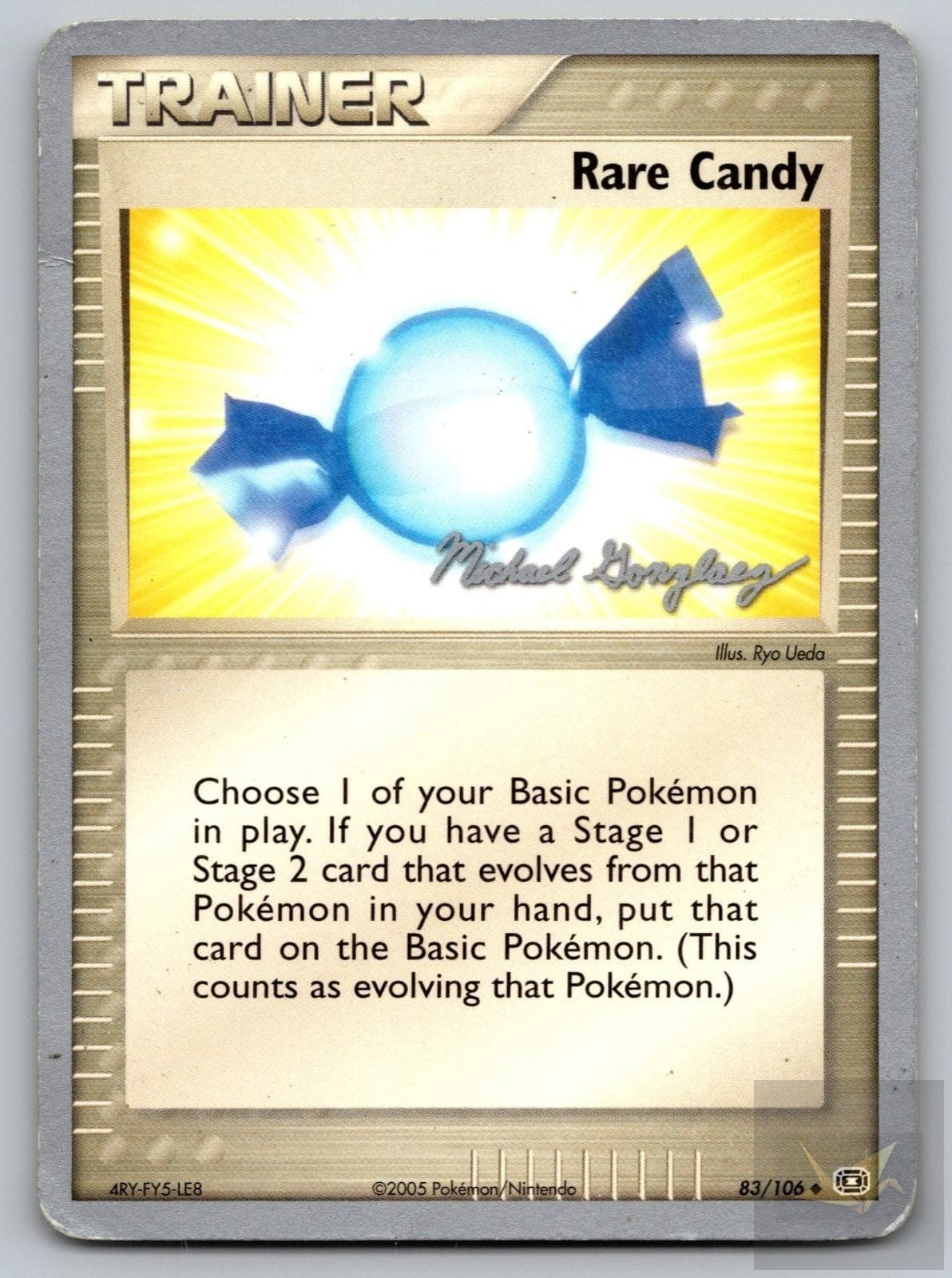 Rare Candy 83/106 Uncommon Emerald Pokemon Moderately Played
