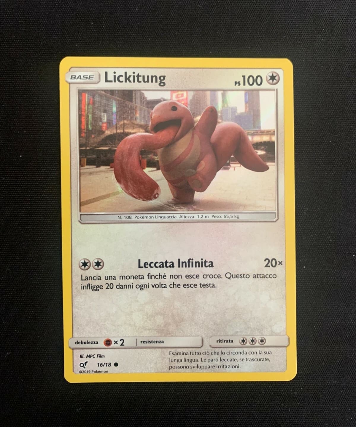 POKEMON, LICKITUNG 16/18, Serie Detective Pikachu, MINT, ITA