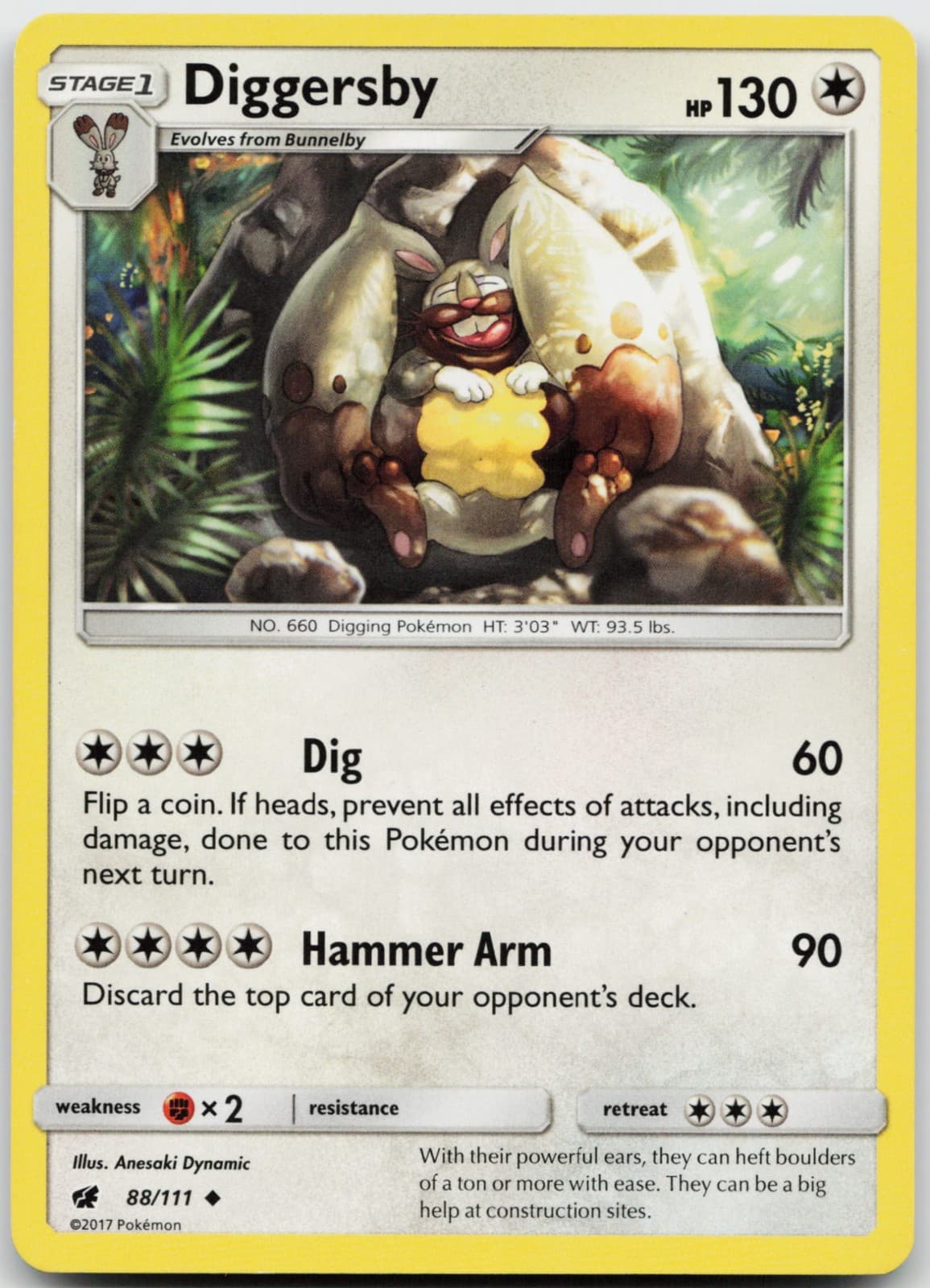 Diggersby Pokemon SM - Crimson Invasion 88/111 HP