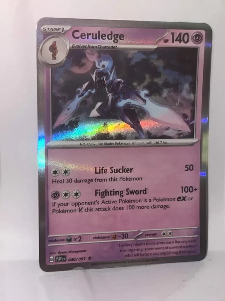 Pokémon TCG Pokémon Ceruledge Rare Holo Paldean Fates 40/91