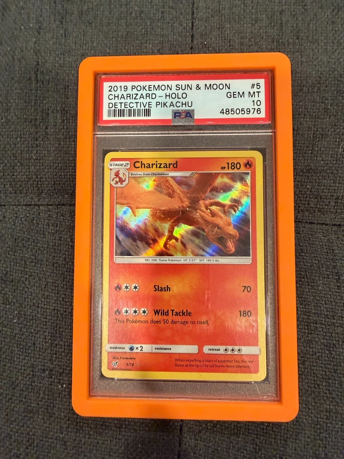 Pokemon TCG Charizard 5/18 Detective Pikachu Holo Rare English 2019 PSA 10
