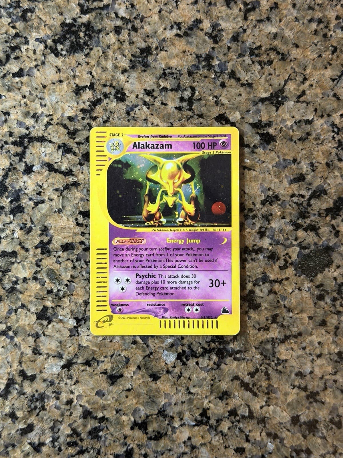 Pokémon TCG Alakazam Skyridge H1/H32 Holo Rare