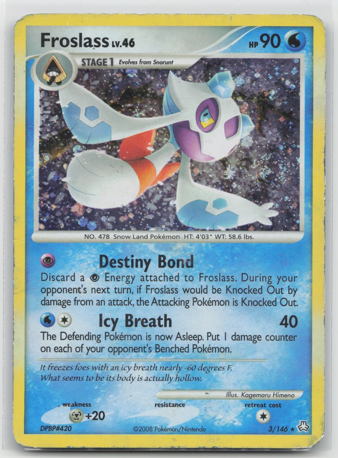 Legends Awakened Froslass 3/146 Holo Rare Pokemon HP Kagemaru Himeno