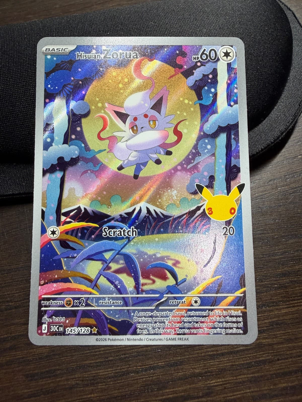 Pokemon Hisuian Zorua 145/128 - 30th Celebration - Illustration Rare