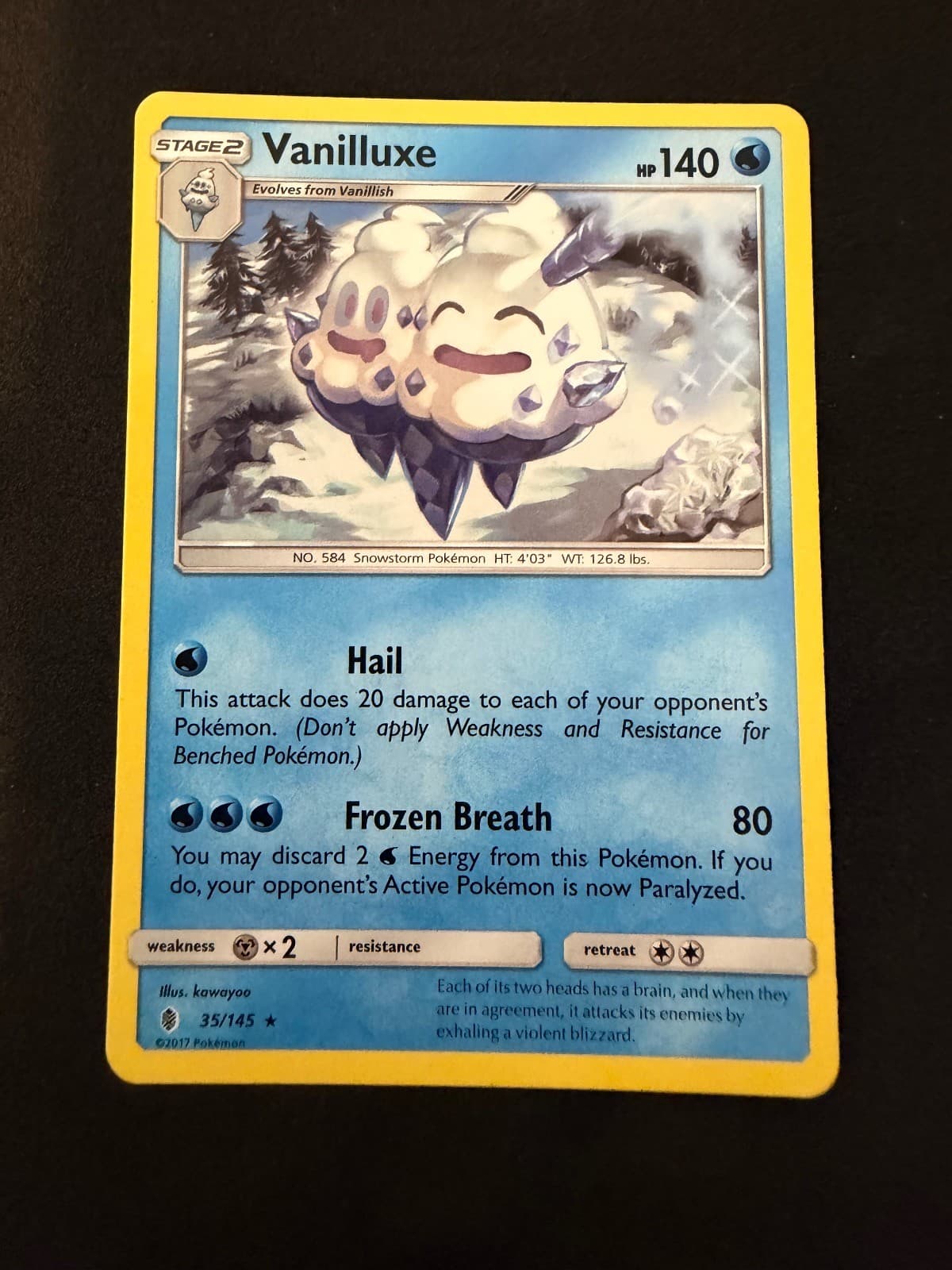 Vanilluxe 35/145 Rare Guardians Rising Pokemon Near Mint