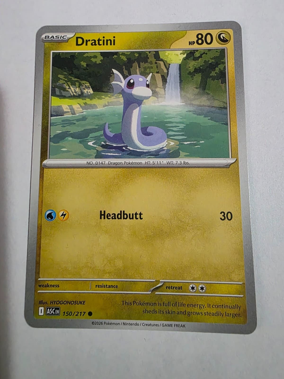Pokemon Ascended Heroes Dratini 150/217 common NM