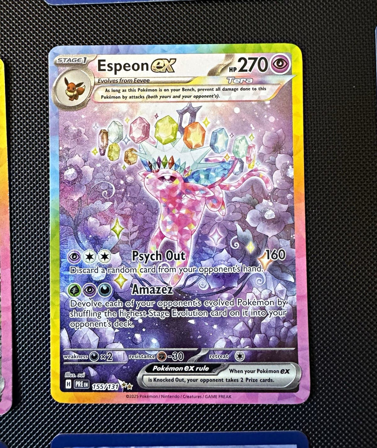 Pokemon Company Espeon ex 155/131 SV Prismatic Evolutions SIR Holo 270HP