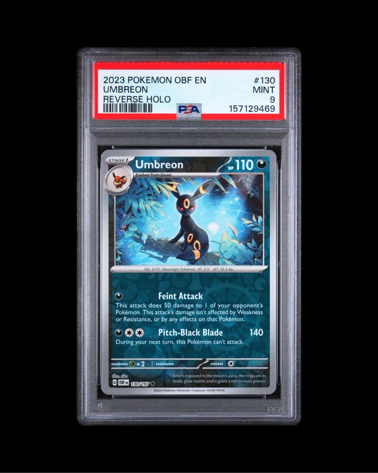 Pokemon OBF 136/197 - Obsidian Flames Darkrai Holo Rare - PSA 10