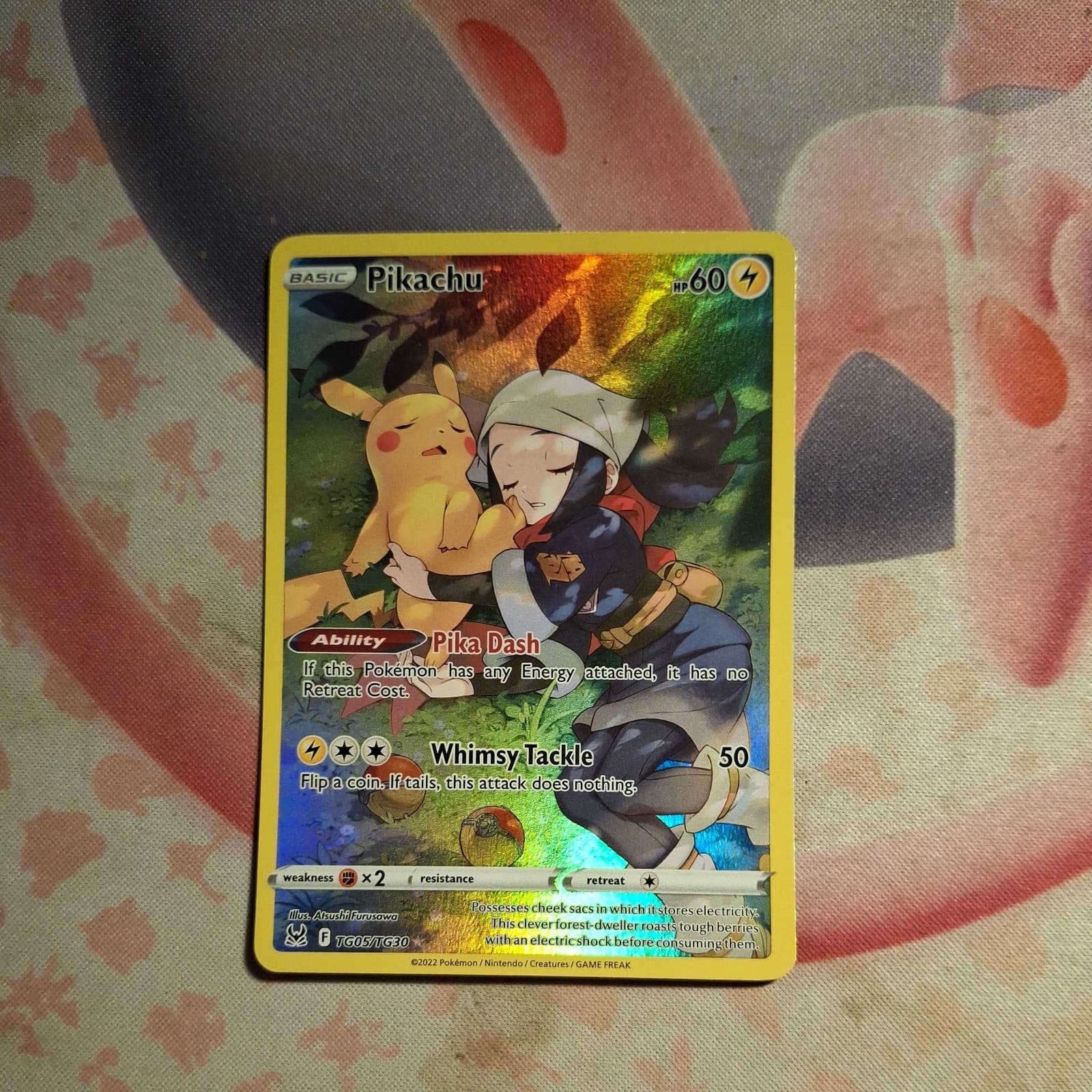 Pikachu Lost Origin TG05/TG30 Swsh11: Trainer Gallery Full Art Holo Rare Pokémon
