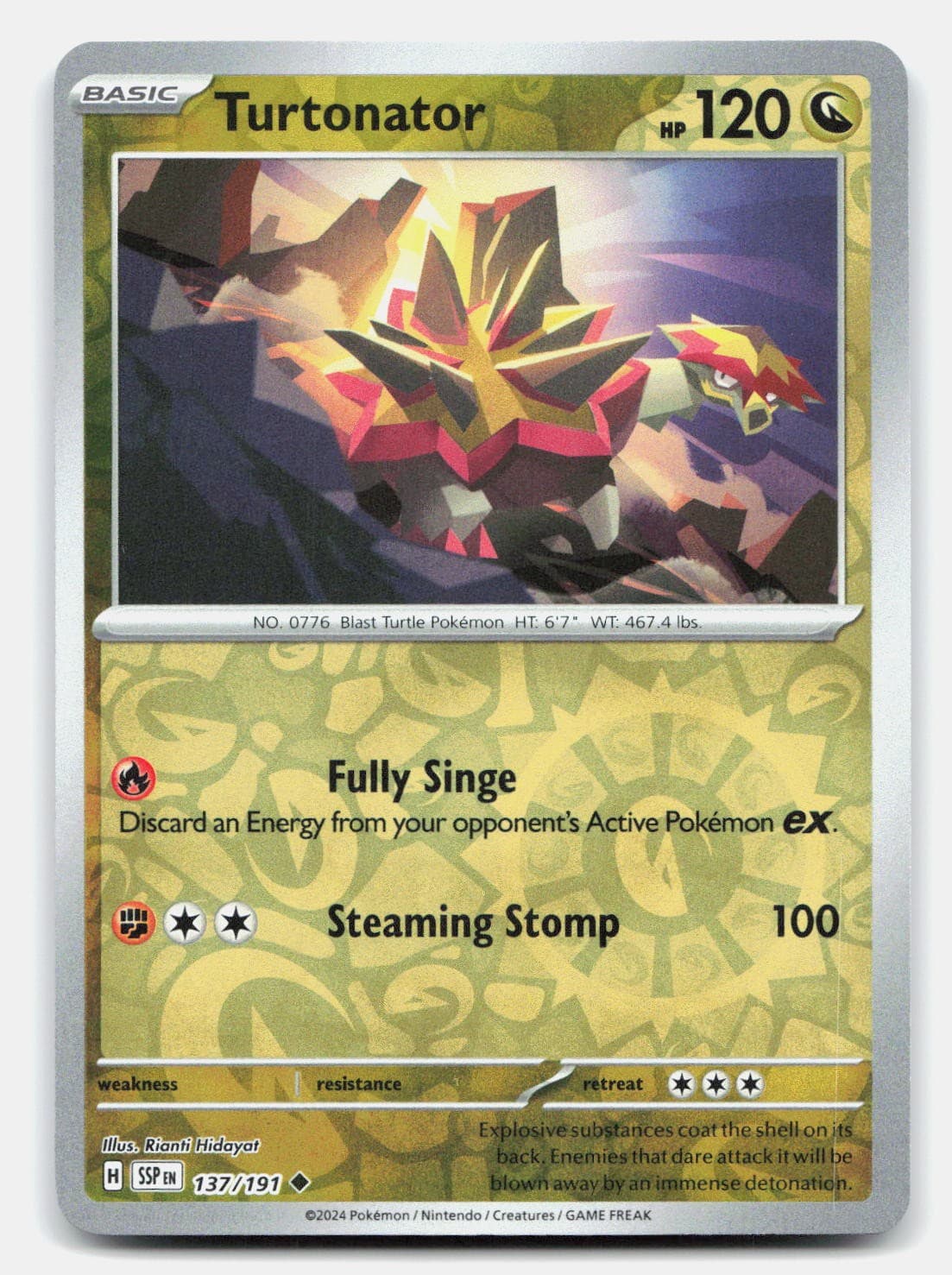 Turtonator 137/191 Surging Sparks Pokemon TCG NM