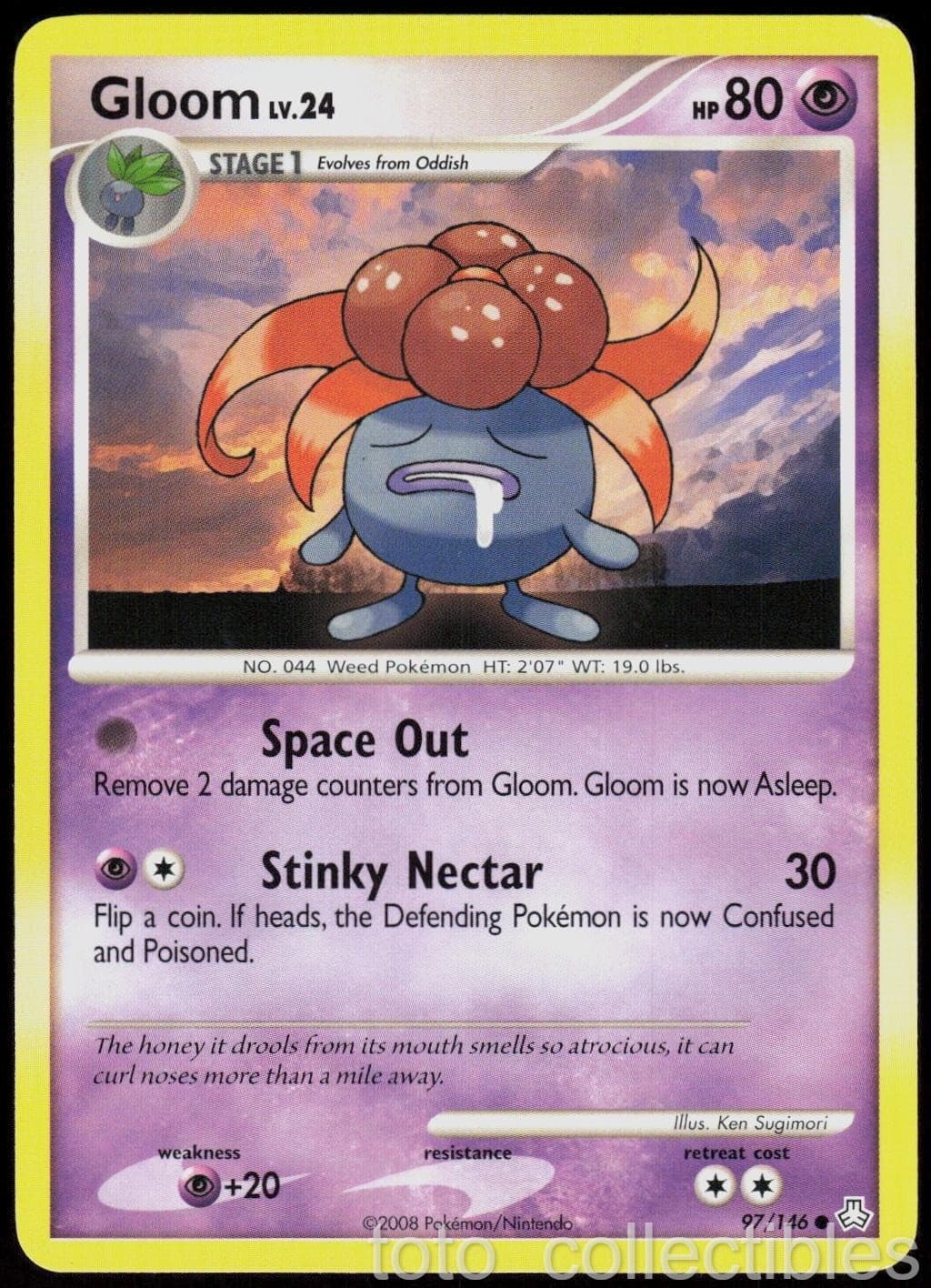 Gloom 97/146 Common Legends Awakened Pokemon Moderately Played