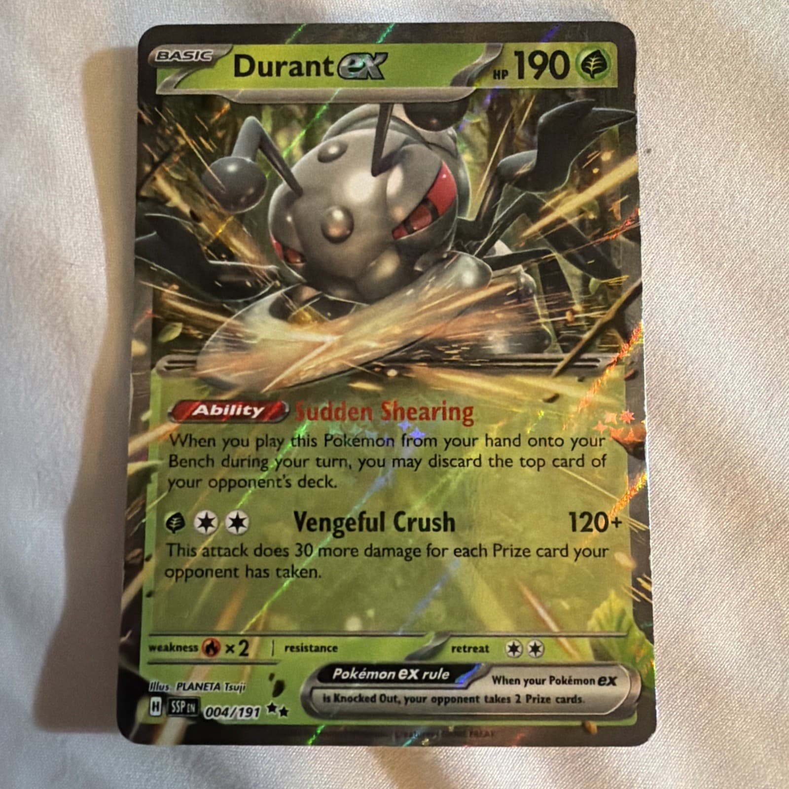 Durant EX 4/191 Double Rare Pokemon Surging Sparks