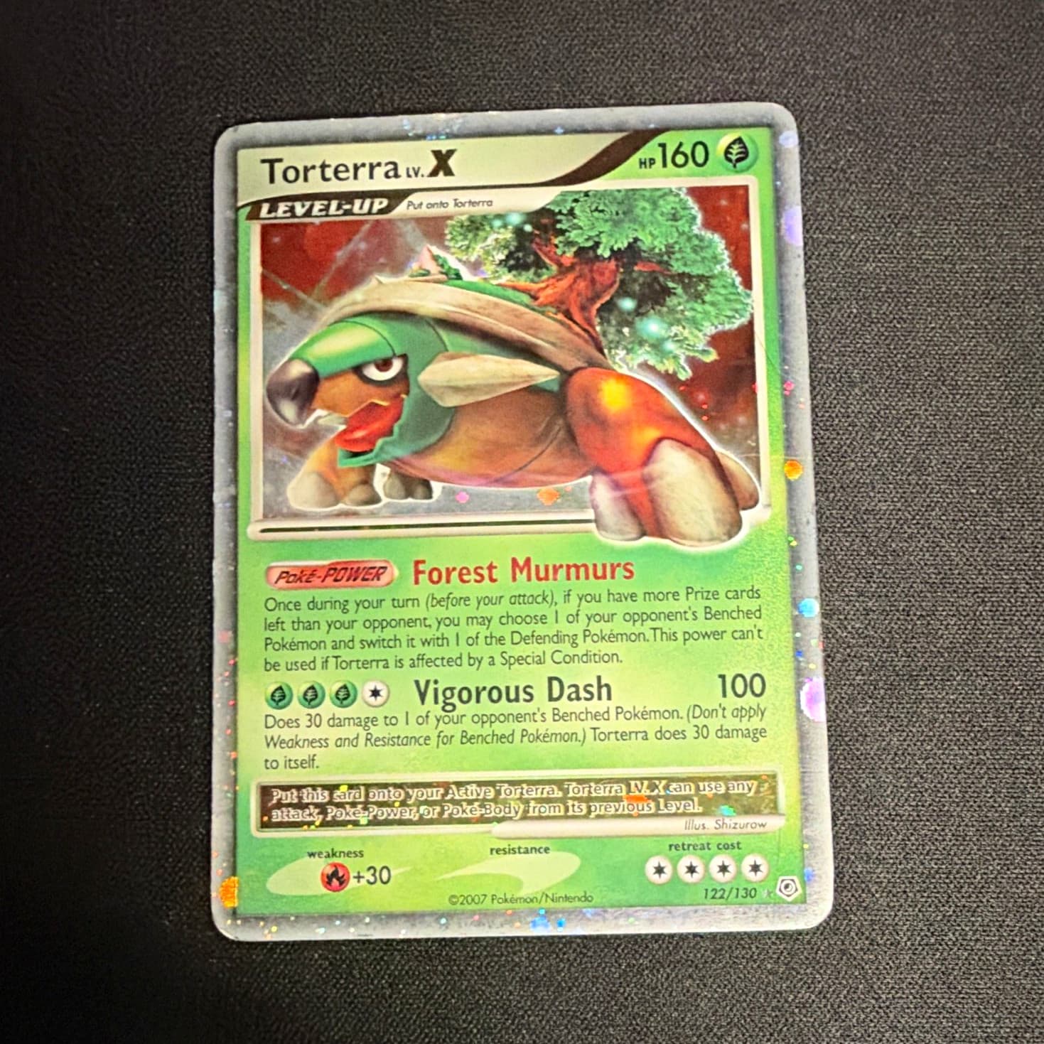 Nintendo Torterra LV.X 122/130 Diamond and Pearl Holo Rare EN 2007 160 HP