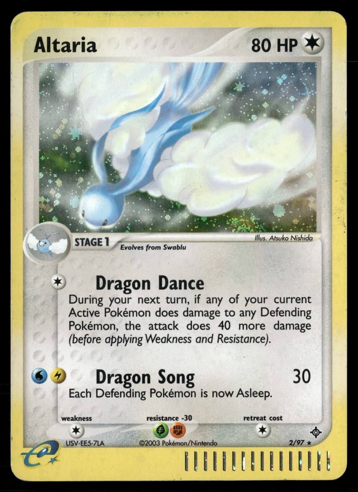 Altaria 2/97 Holo Rare EX Dragon Pokemon Holo Lightly Played