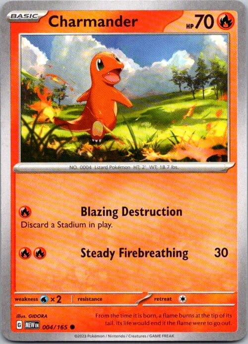 Charmander 004/165 Common 151 Pokemon Near Mint