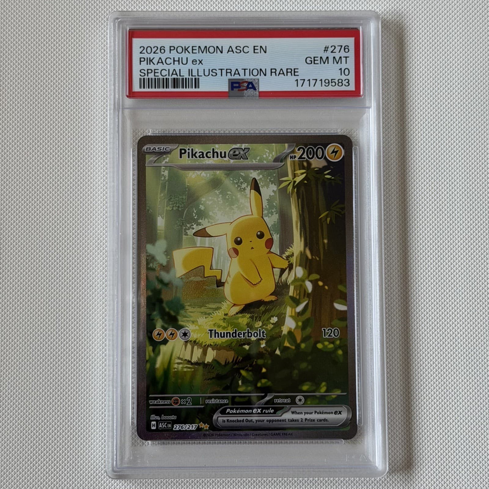 2026 POKEMON ASC EN-ASCENDED HEROES #276 PIKACHU ex SIR PSA 10