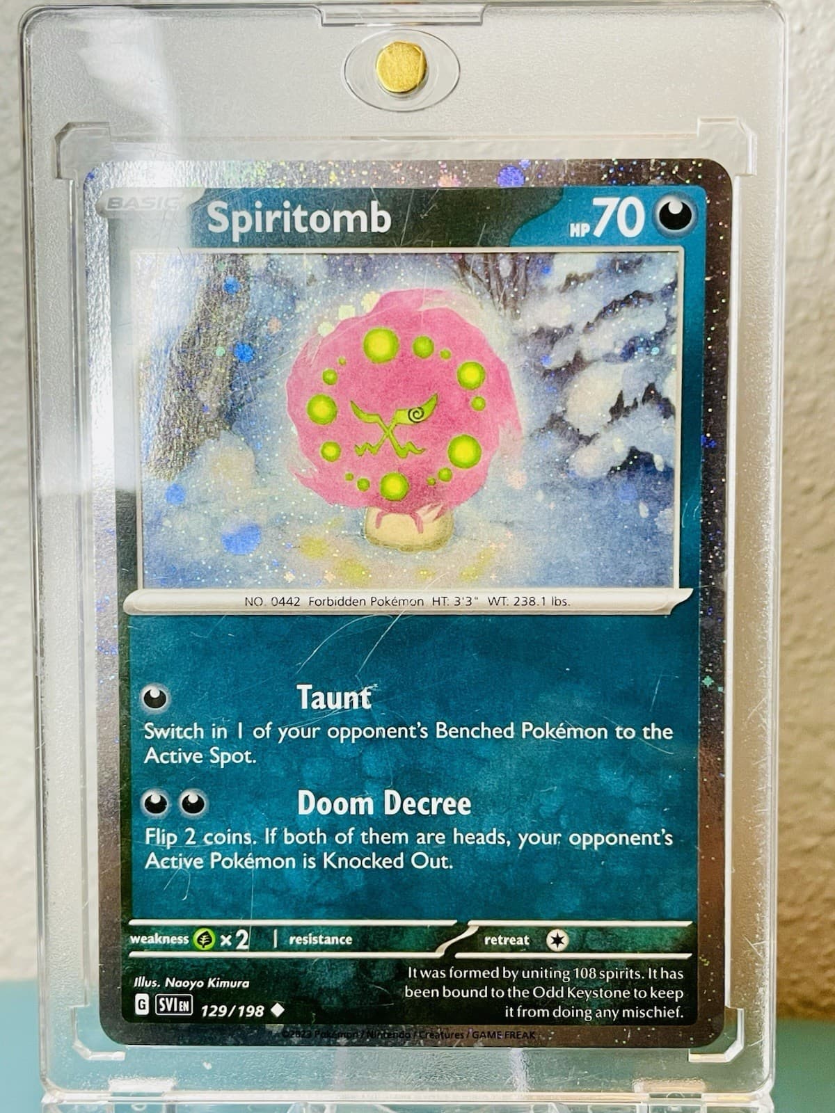 Spiritomb INVESTMENT CARD📈 129/198 Scarlet Violet Promo Cosmo Holo NM Pokémon