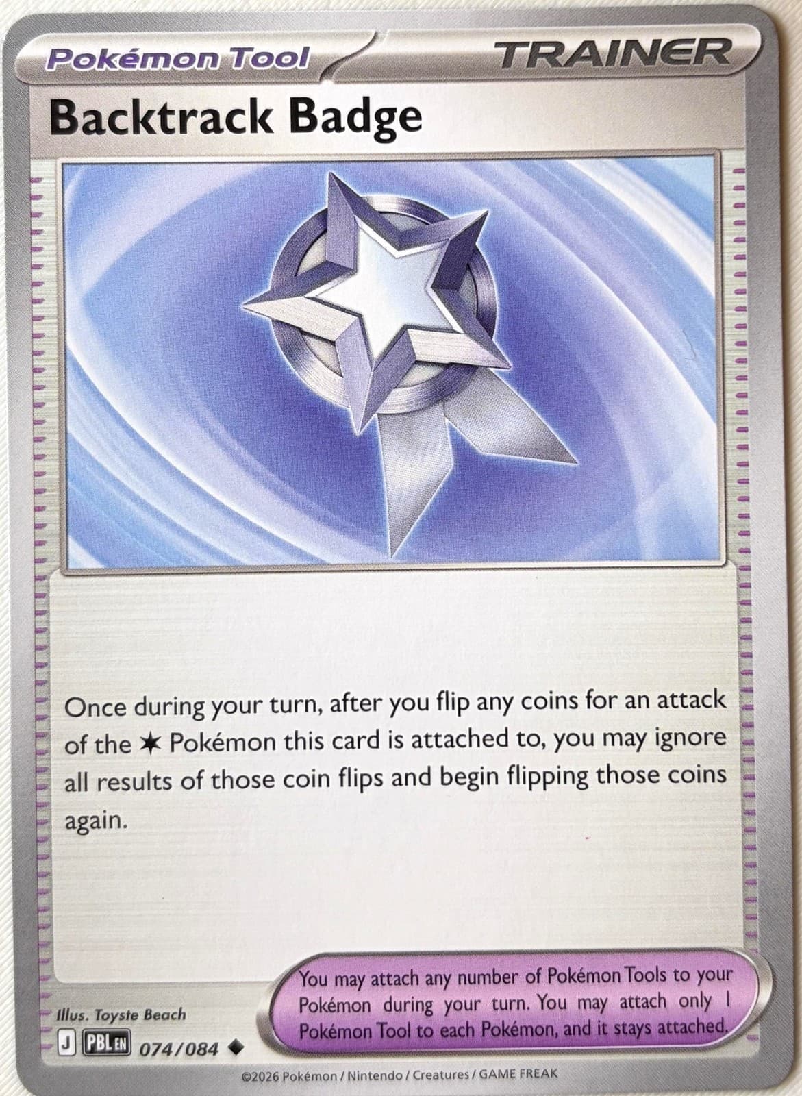 Pokémon Backtrack Badge Pitch Black #74 🇺🇸