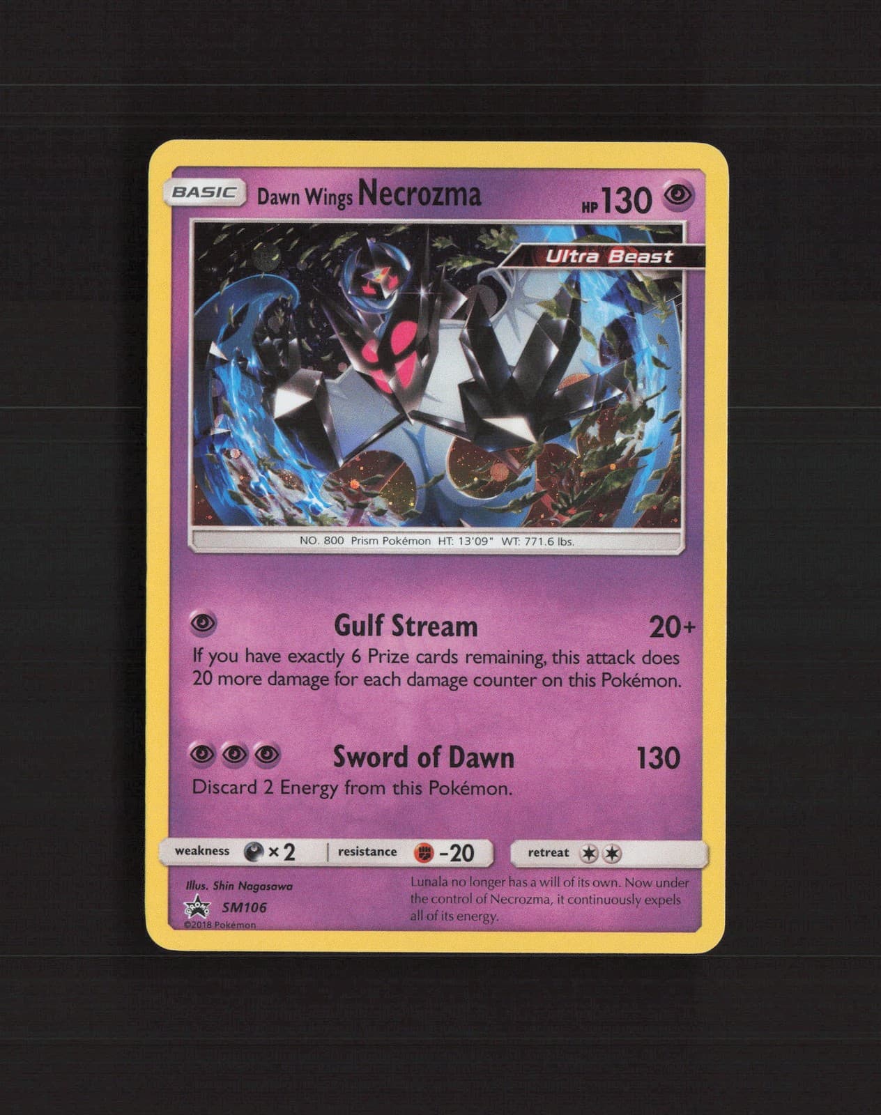Dawn Wings Necrozma SM106 Sun & Moon Black Star Promo Holo Pokemon Card LP+