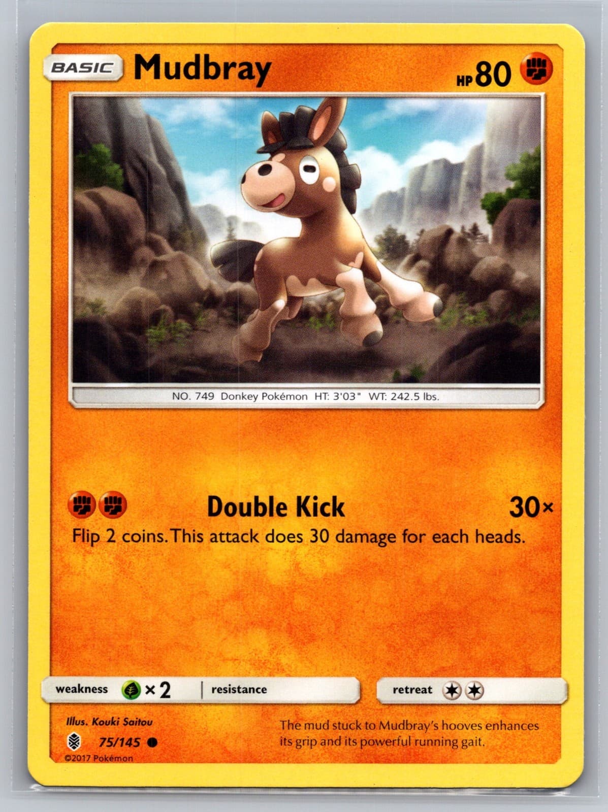 Mudbray 75/145 - SM - Guardians Rising - Pokémon TCG - LP