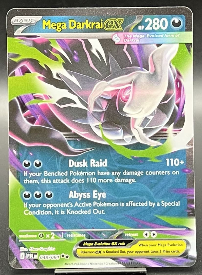 Mega Darkrai Ex #48/84 Pokemon TCG Holo Double Rare Full Art Pitch Black NM