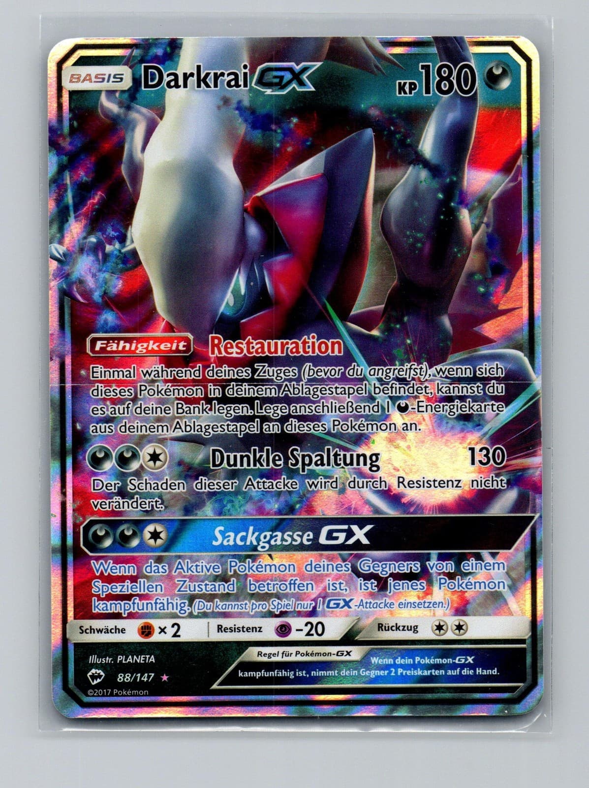 Pokémon Darkrai-GX Nacht in Flammen #88/147 🇩🇪