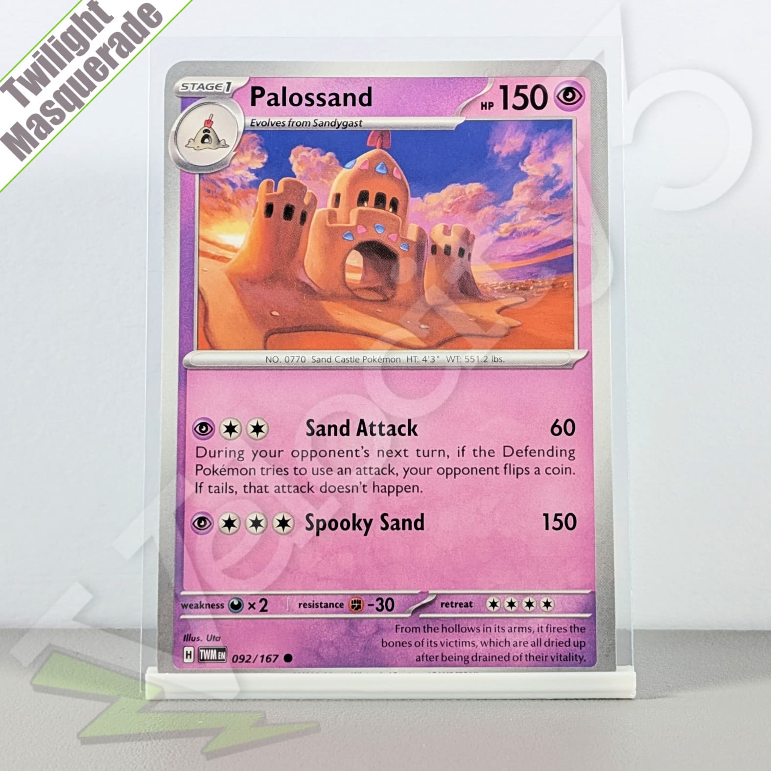 Pokemon TCG Card - Palossand 92/167 Common | Twilight Masquerade (2024) TWM