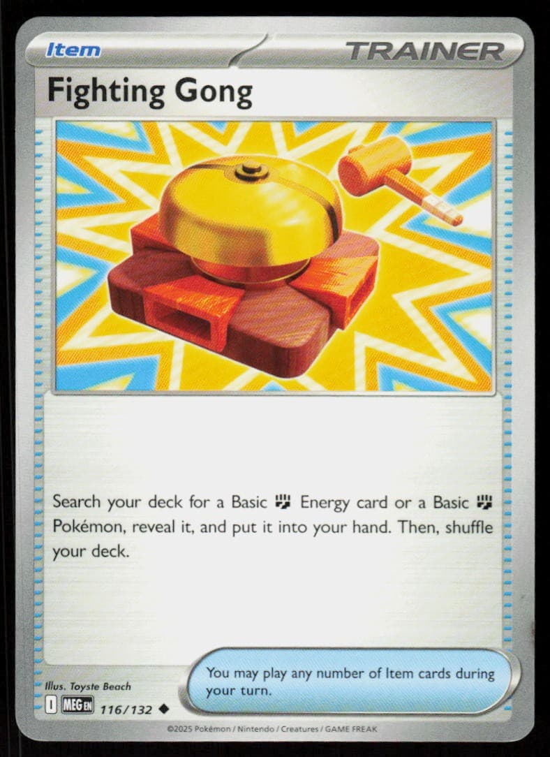 Fighting Gong 116/132 Uncommon Mega Evolution Pokemon Near Mint