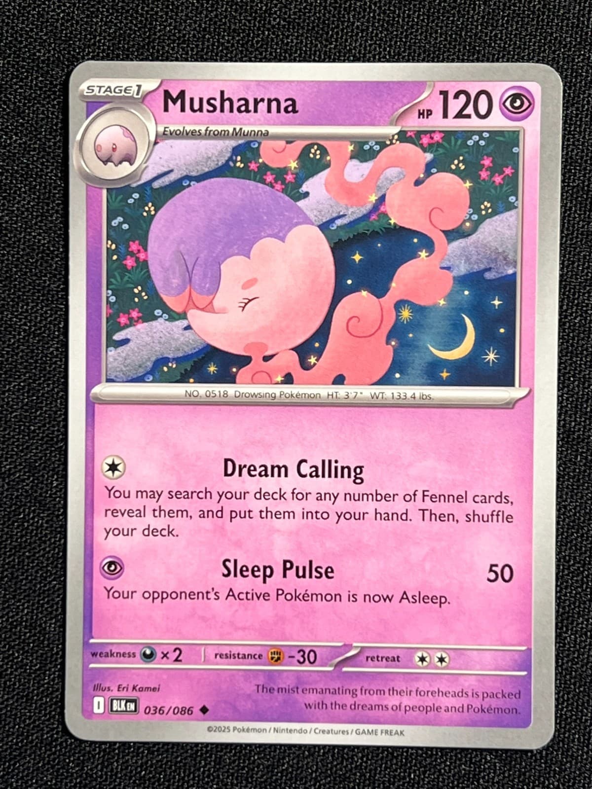 Pokemon Black Bolt Musharna 36/086