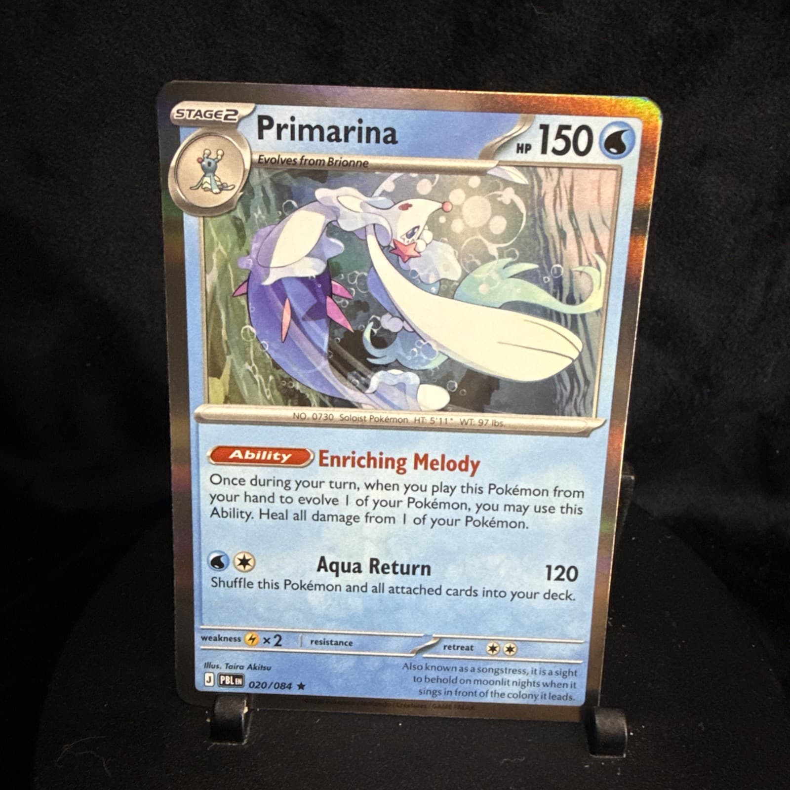 Primarina 20/84 Pitch Black Rev. Holo (ME)