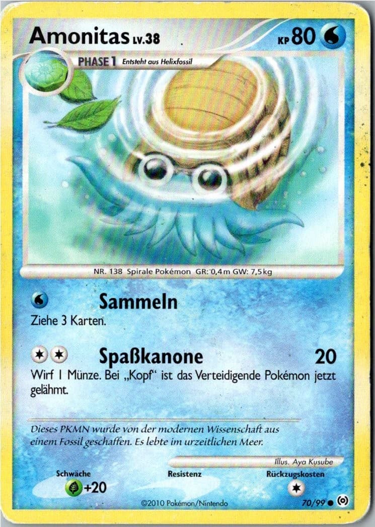 Pokemon Amonitas 70/99 Arceus Deutsch