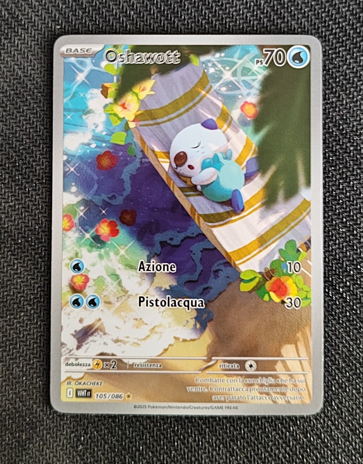 Oshawott 105/086 ITA EXL AR White Flare Fuoco Bianco Pokémon full art 