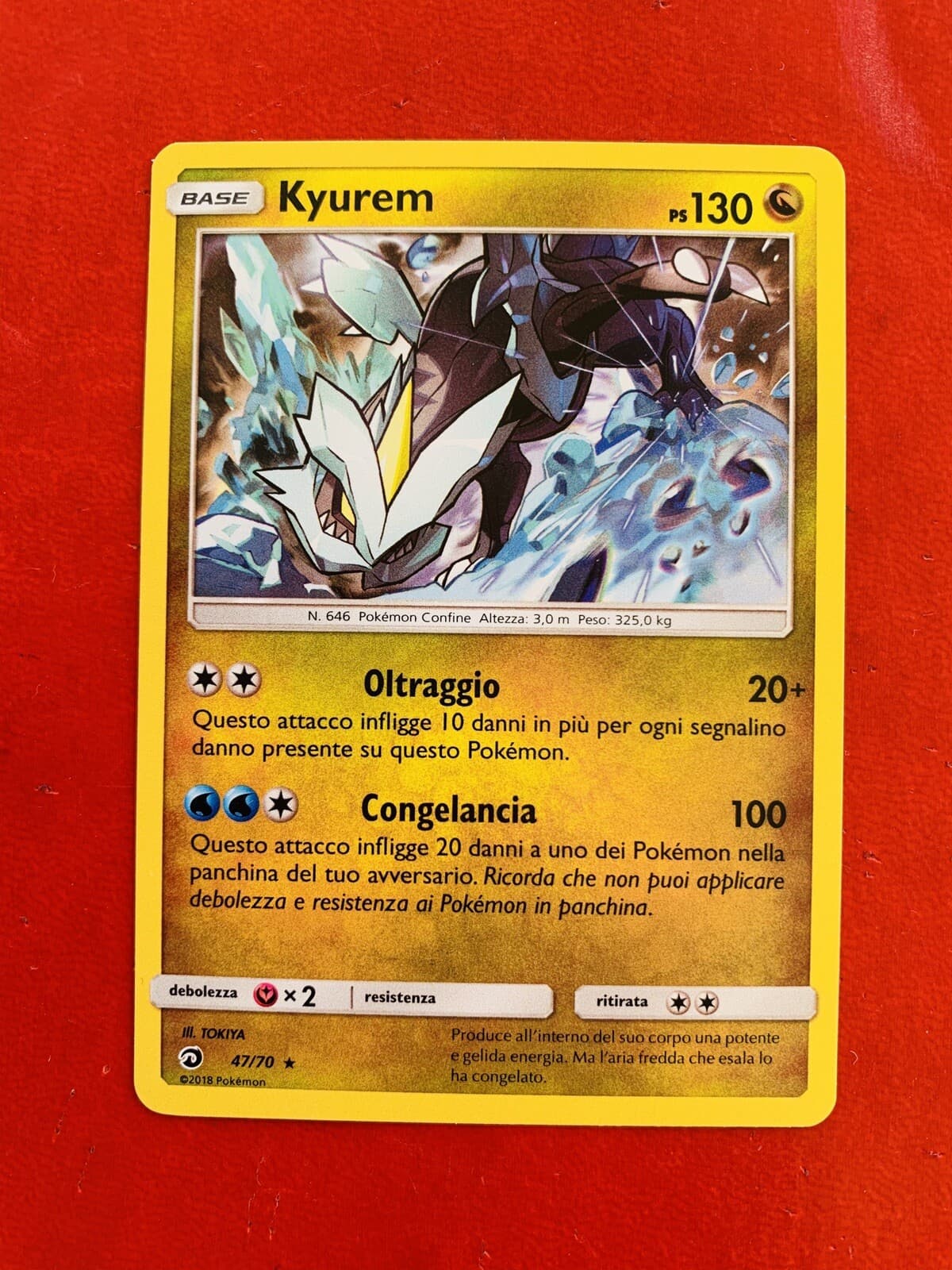 Lotto Carte Pokemon KYUREM 47/70 Rara Holo Foil Trionfo dei Draghi SM75 ITA