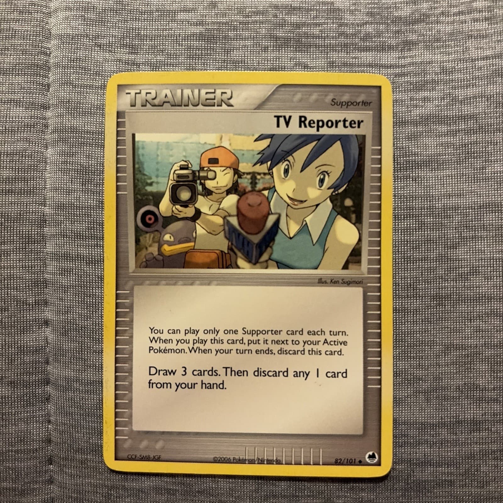 LP Pokemon (Non-Holo) TV REPORTER Card POP SERIES-2 Set 11/17 Play Promo#1