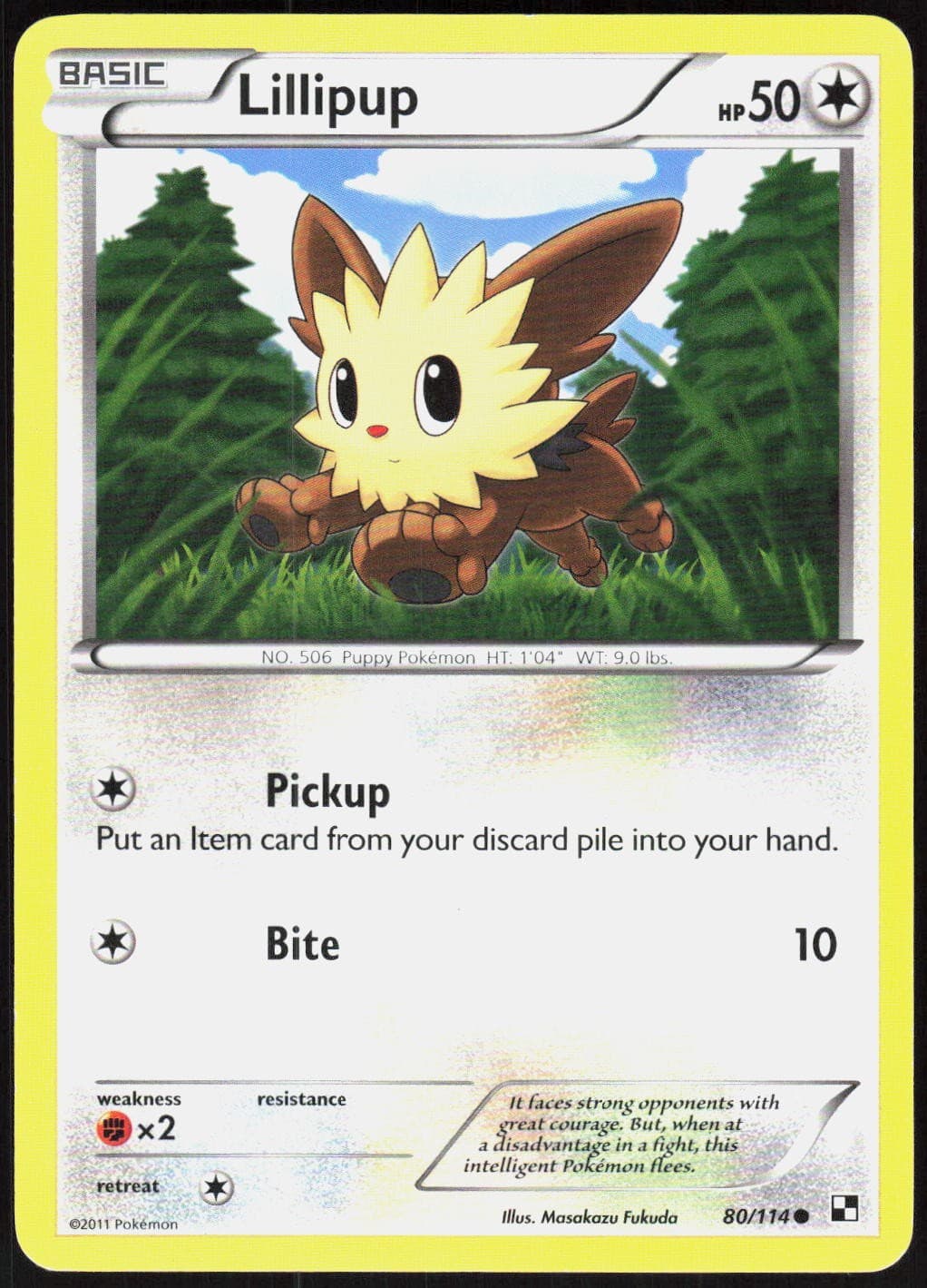 Lillipup 80 Black & White - Pokemon NM/M (Common)