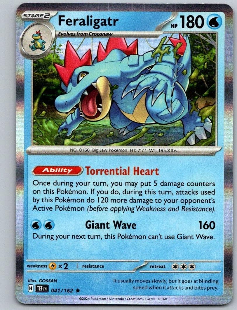 Pokemon TCG Temporal Forces - Feraligatr 41/162 Holo Rare