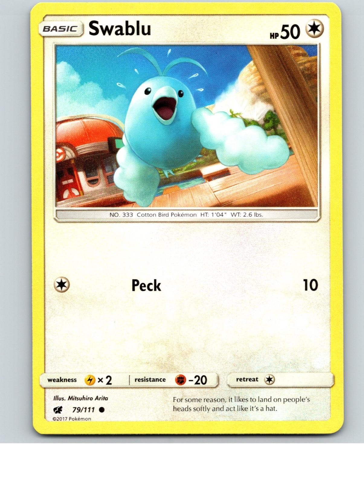 Swablu 79/111 Common Crimson Invasion Pokemon Near Mint