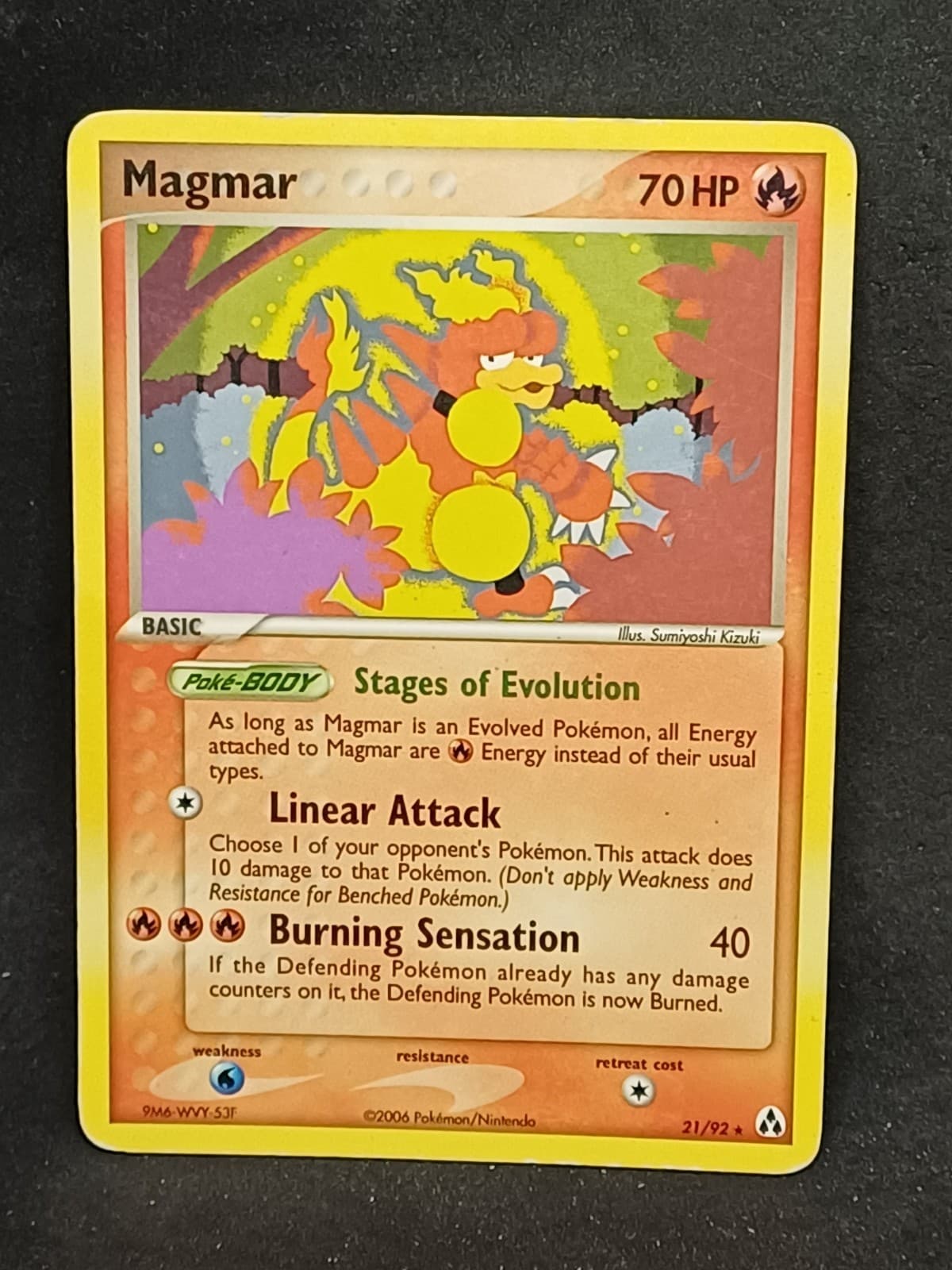 Carte Pokémon Rare Magmar 21/92 Ex Créateurs de Légendes Bloc EX