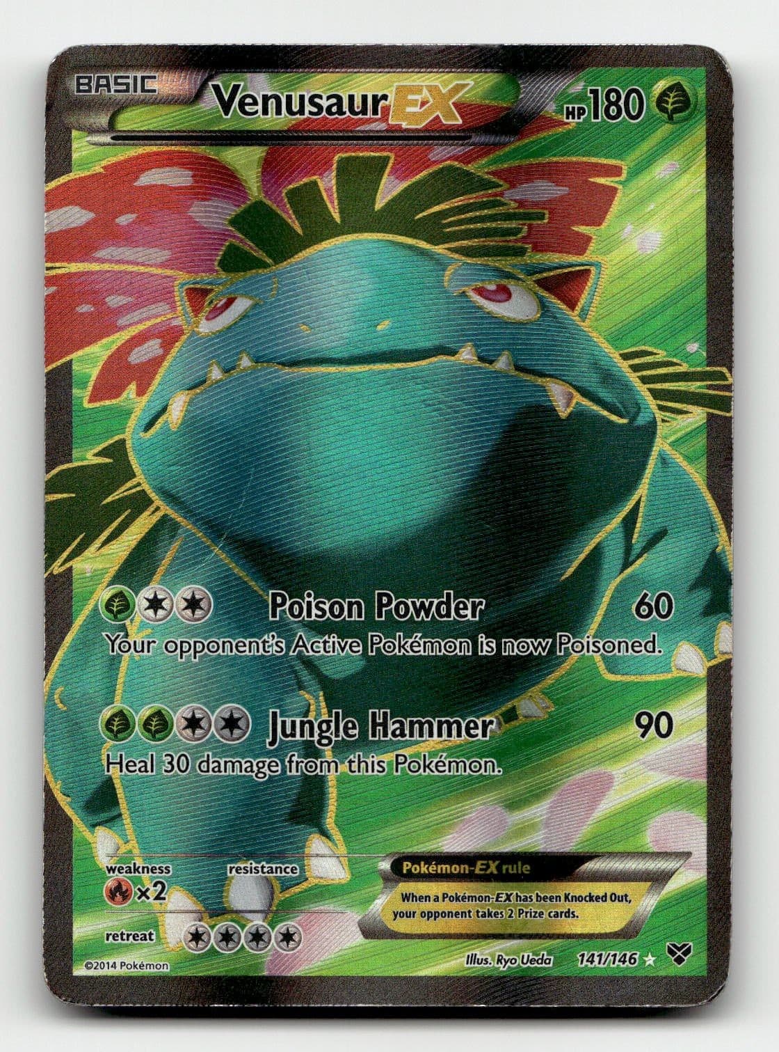Venusaur EX (141 Full Art) 141/146 XY Base Set Holofoil Pokemon