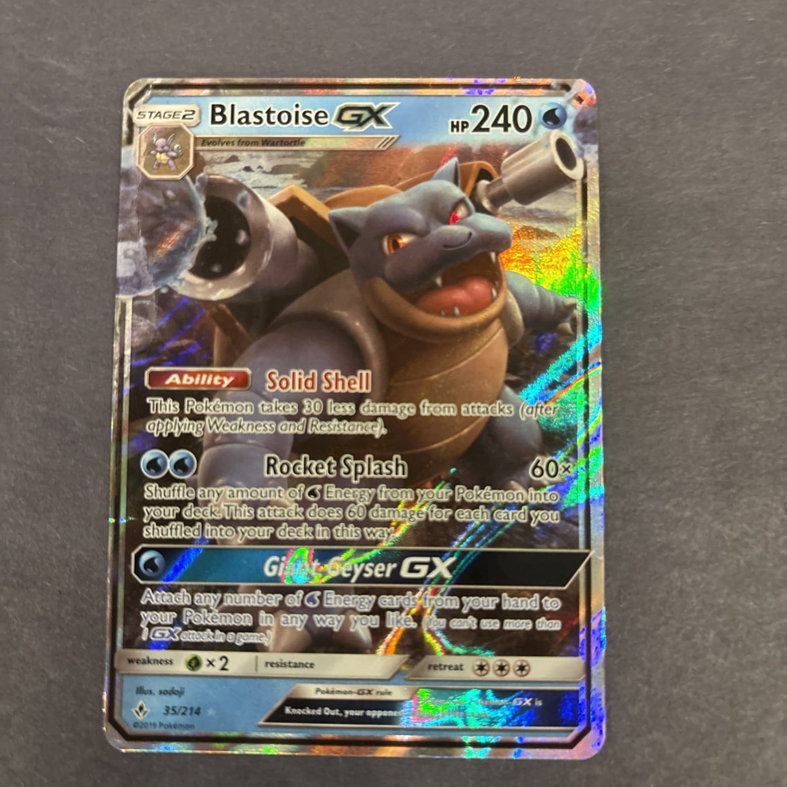 Blastoise GX 35/214 Pokemon Unbroken Bonds MP