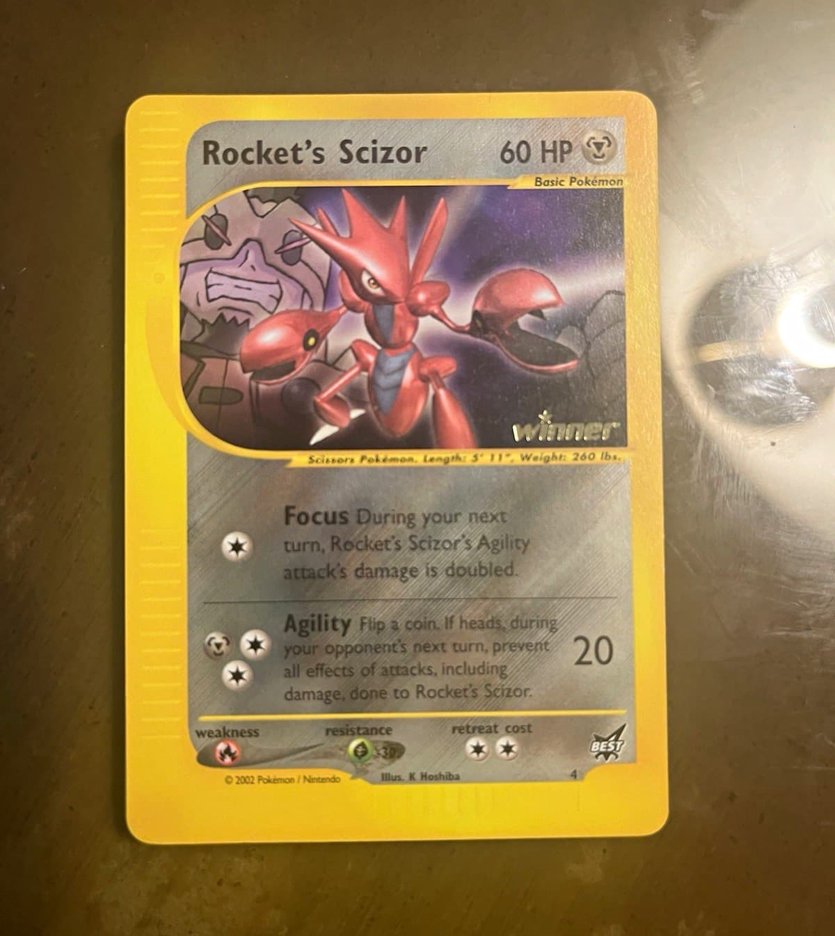 Wizards of the Coast Rocket's Scizor 4 Best of Game Promo Holo 60 HP 2002