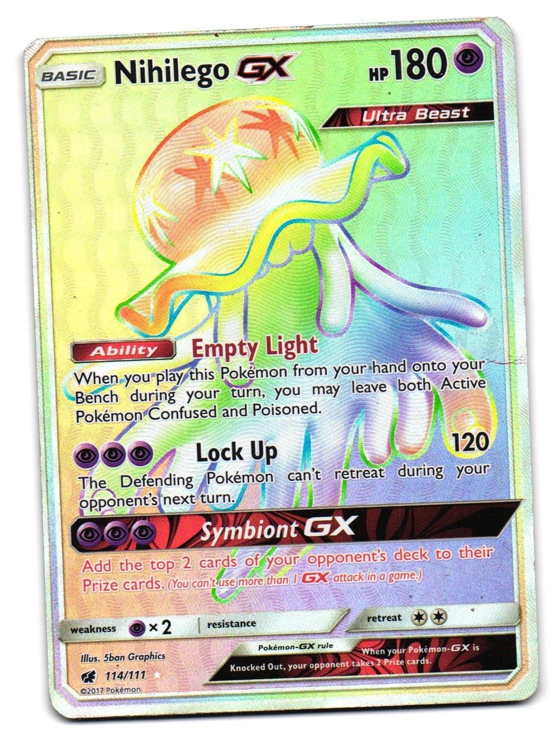 NIHILEGO GX 114/111 CRIMSON INVASION RAINBOW RARE NEAR MINT POKEMON TCG