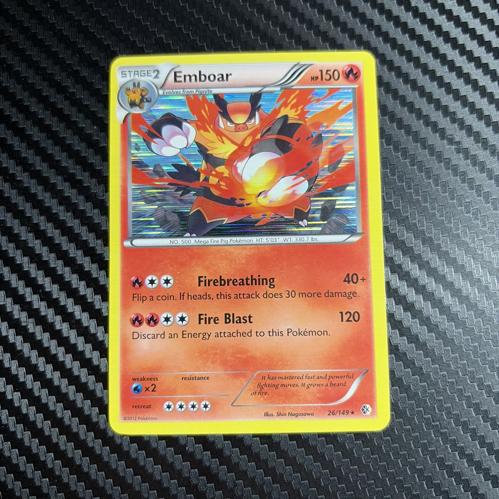 Emboar 26/149 Boundaries Crossed Holo - Pokemon TCG