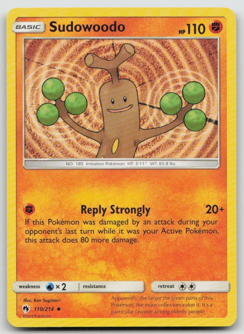 Sudowoodo 110/214 Uncommon Lost Thunder Pokemon NM