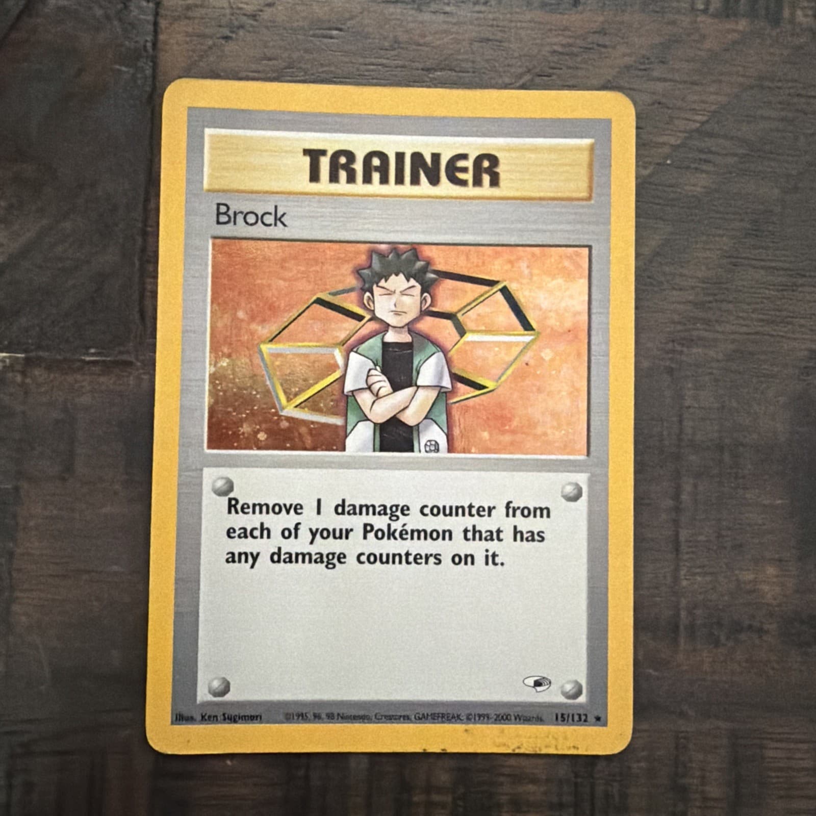 WOTC Brock 15/132 Gym Heroes Holo Rare 2000 English Unlimited Trainer